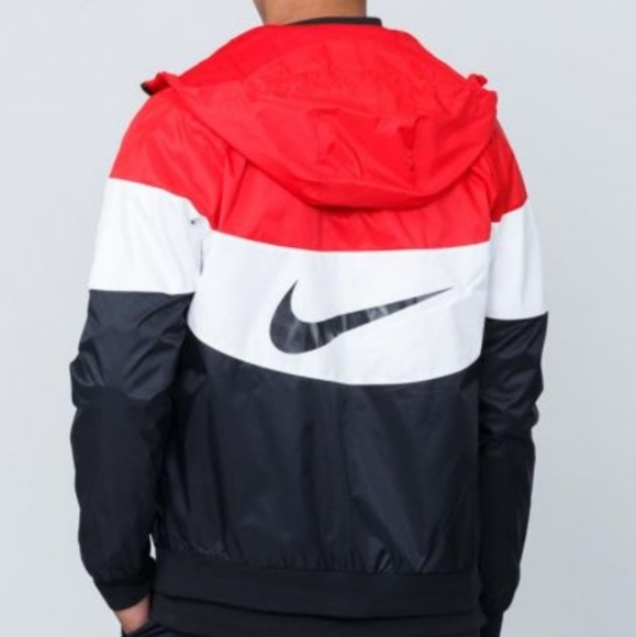 Nike Jackets & Coats | Nike Logo Black Red White Black Windbreaker | Poshmark